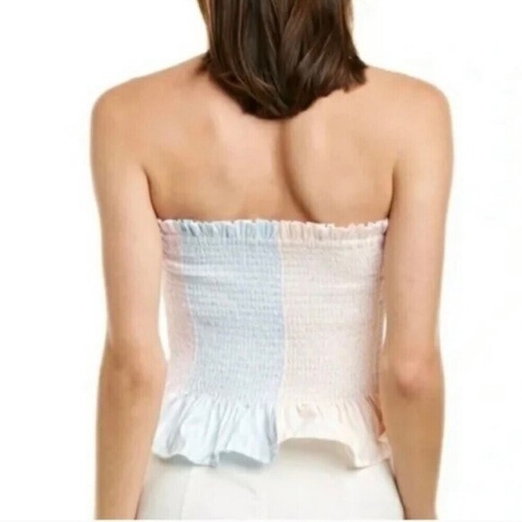 NWT Revolve X Petersyn Marianna Smocked Ruffle Tube Top In Tutti Color SZ XS - Picture 2 of 10
